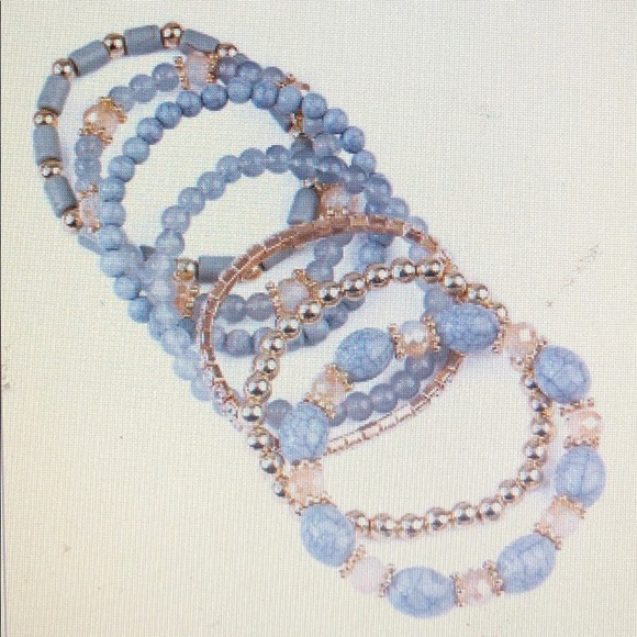 Gray Multibead Stackable Bracelets - Picture 2 of 3